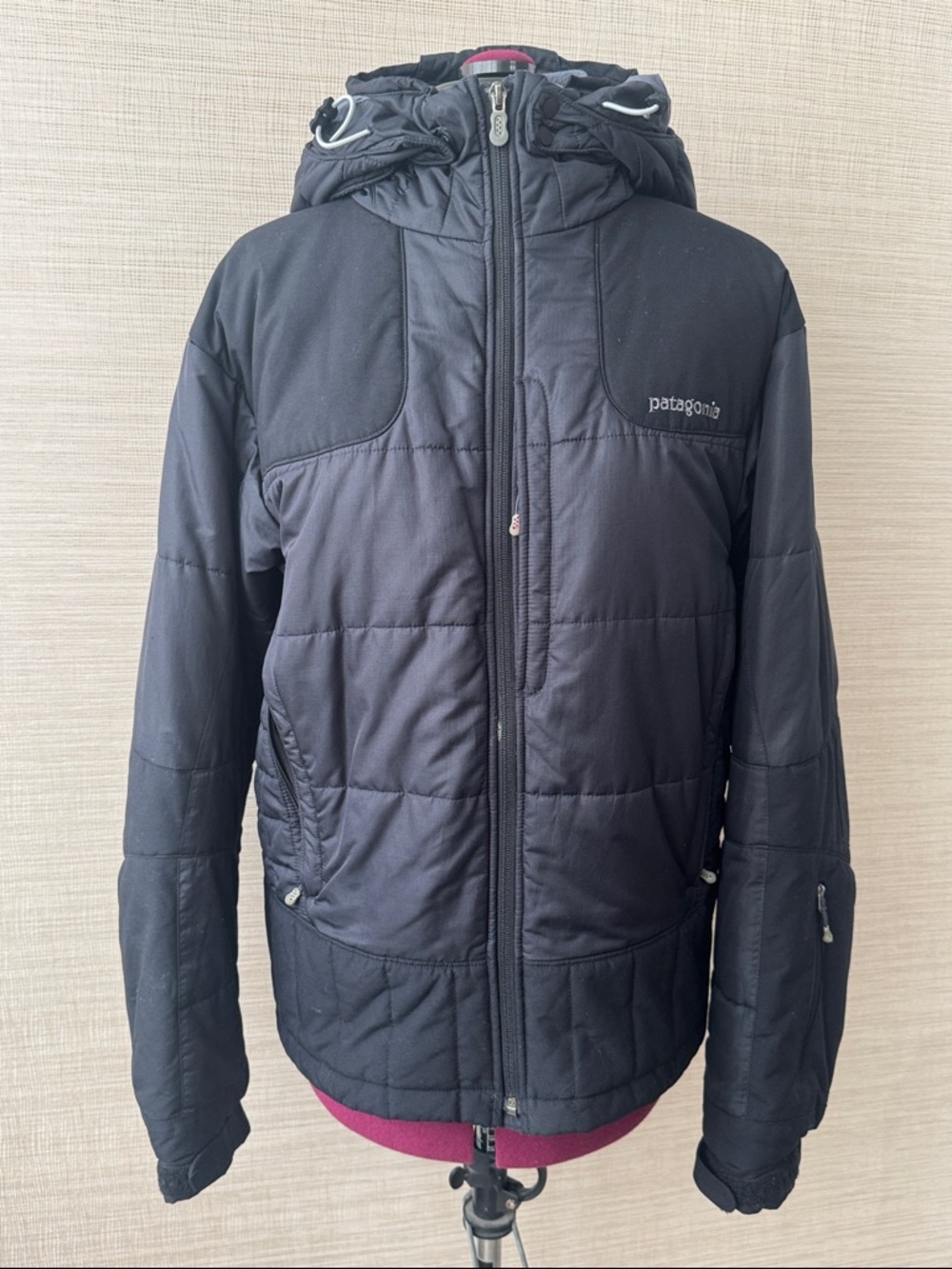 Patagonia Nano Puff Hooded Jacket Mens Small Black Insulated